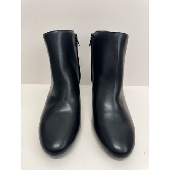 Alfani Boots Size 8.5 Black High Heel Almond Toe Zipper Closure Booties - Picture 5 of 10